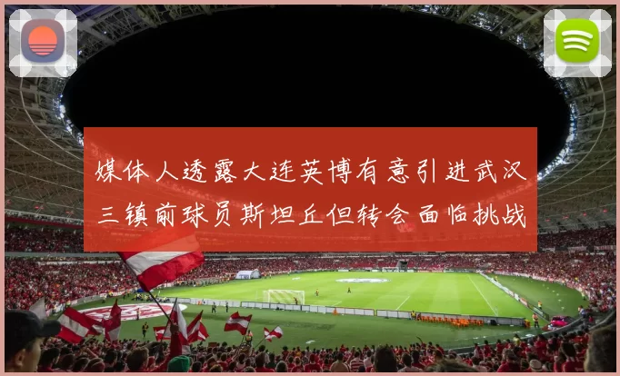 媒体人透露大连英博有意引进武汉三镇前球员斯坦丘但转会面临挑战